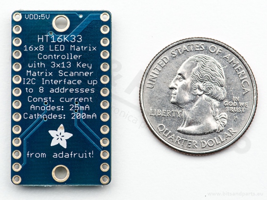 LED Matrix Driver 16x8 Backpack - HT16K33 Breakout - Adafruit 142